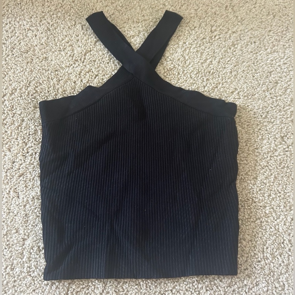 House of Harlow 1960 Black Cross-Strap Tank Top